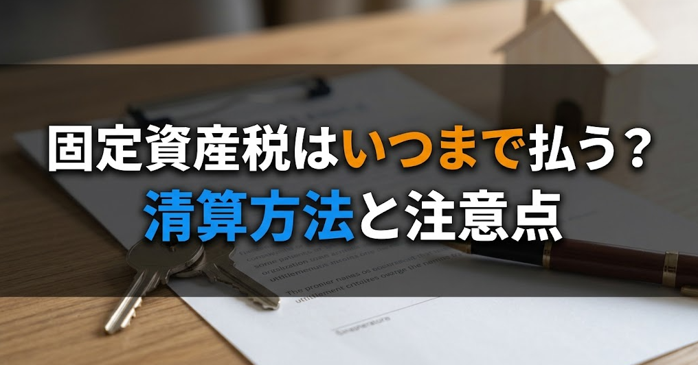 固定資産税はいつまで払う？不動産売却時の清算ルールと計算方法【2026年最新】