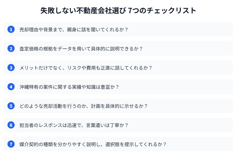 失敗しない不動産会社選び 7つのチェックリスト